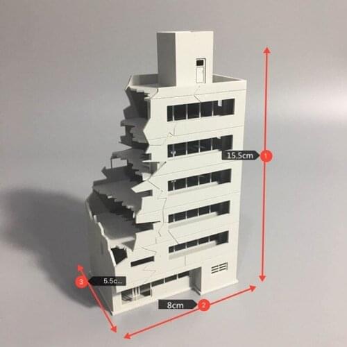 1:150 N Scale Sand Table Decoration DIY Assembly Battlefield Ruin Damaged Version Model