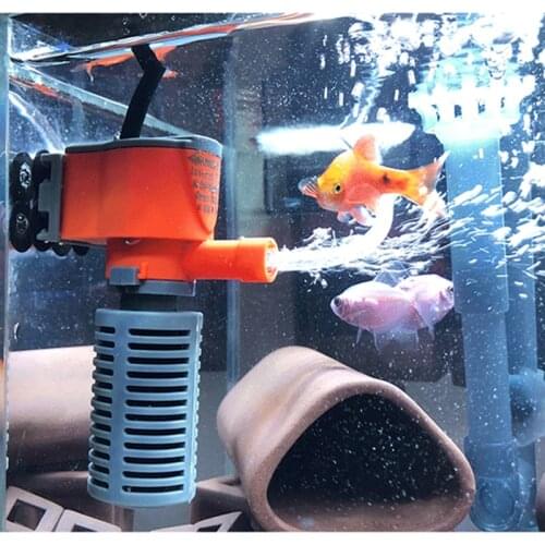 3W 5W Mini Submersible Aquarium Filter Fish Tank Internal Filter Pump Water Flow Circulation Add Oxygen for Fish Turtle Tank
