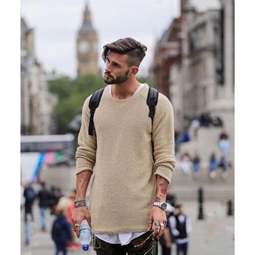 New Spring Autumn Fashion Mens O-neck Casual Slim Fit Knitwear Top Long Sleeve Fashion Men Clothing Knitted Sweaters Pullover