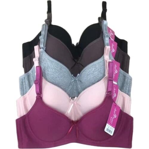 New Underwear Women Comfortable Underwired Cotton Sexy Lingerie Push Up Bra