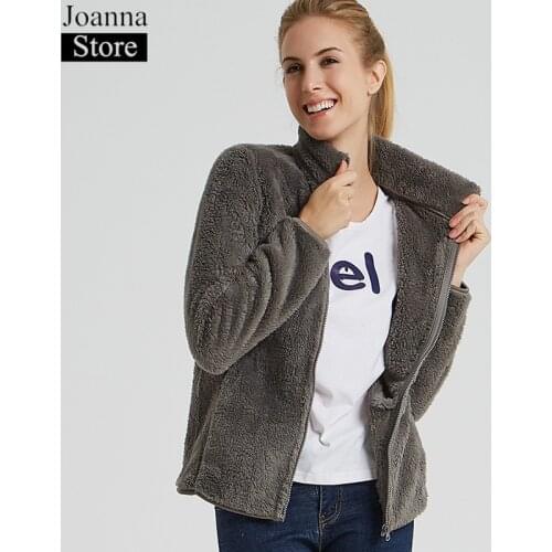 Autumn Winter Coral Velvet Coat Female Couple Models Double-Sided Thicken Outdoor Tops Warm Black Plus Size Man Fleece Jackets