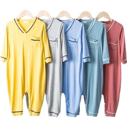 1-7 Years Girls Boys Home Clothes Kids Summer Long Sleeve Jumpsuits Strap Solid Children Clothes Girl Boy Casual Sun Clothes