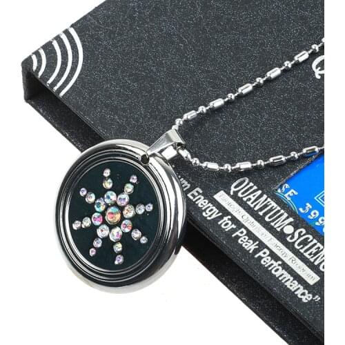 Stainless steel Scalar Quantum Energy Pendant Japanese Science Technology Pendants With FIR Stone With Rope Chain Necklace