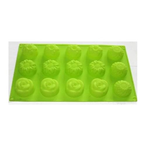 Sunflower Chrysanthemum Rose Mixed Mini Flower Soap Chocolate Silicone Mold