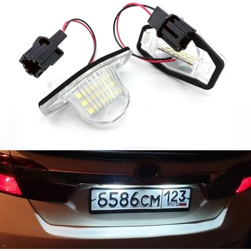 License Plate Lights for car For Honda CRV 2008 Jazz Fit Crosstour FR-V/Edix HR-V Insight Odyssey Stream White Light 18 led