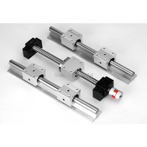 SBR 16 linear guide rail 6 set SBR16 - 400/600/1000mm + ballscrew set SFU1605 - 450/650/1050mm + BK/BF12 CNC parts