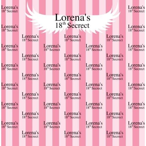 Custom Secret Angel Wings Pink Striped photo backdrop High quality Computer print party background