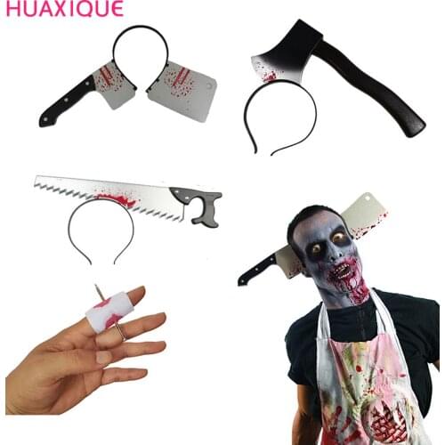 Halloween Decoration Horror Headband Scary Scissors Knife Halloween Accessories Props Halloween Party Supplies Event Party Decor