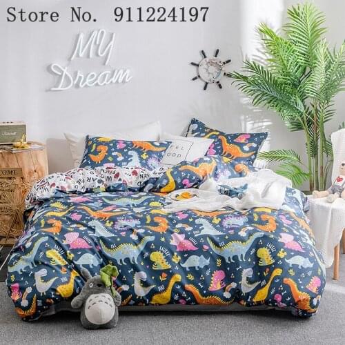Luxury Dinosaur Printed Home Living 2/3Pcs Comfortable Duvet Cover Set Bedding Sets Single Twin Double Queen King Home Textiles