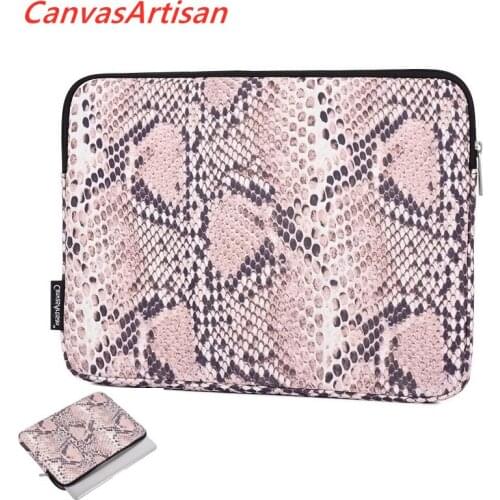 CanvasArtisan Brand Laptop Bag 11,12,13,14,15,13.3, Snake Pattern Sleeve Case For Macbook Air Pro 13.3 Notebook,Dropship V021