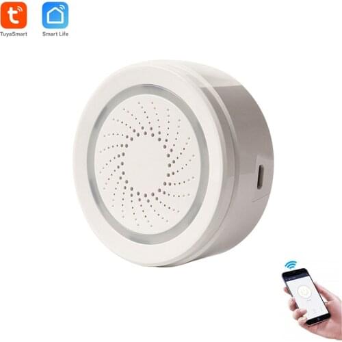 Tuya smart Wifi Siren Alarm ,App Notification Alerts, No extra Hub Required,Plug And Play, work with Alexa Echo Google Home