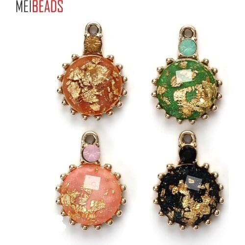 MEIBEADS Vintage Zinc Alloy Round And Water Drop Earring Charm For Bracelet & Necklace Jewelry Hand Making Accessories EY5118