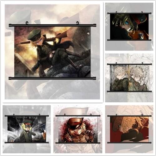 WTQ Youjo Senki Saga of Tanya The Evil Tanya Degurechaff Canvas Painting Anime Posters Wall Decor Wall Art Picture Home Decor