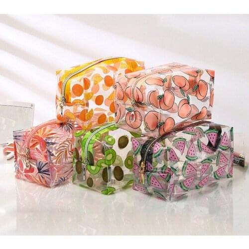 100pcs Multifunction Waterproof Transparent Cosmetic Bags Storage Pouch Makeup Organizer Toiletry Bag PVC Zipper Travel W0225