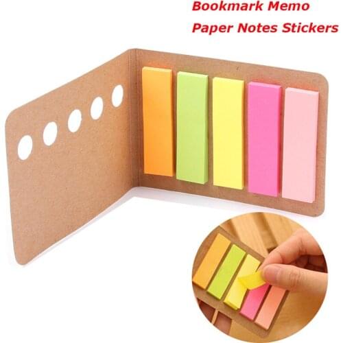 2Pcs/Set Candy Color 100 Pages Book Mark Memo Pad Paper Sticky Notes Scrapbooking School Supplies Stationery gift