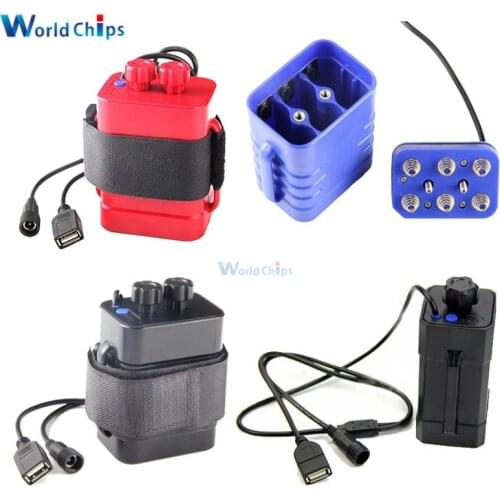 4/6x18650 Lithium Battery Pack Charger Box LED Indicator Waterproof Safety Cycling Battery Case Holder for Bike Light Headlamp