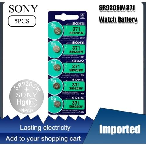 5pcs 371 battery SR69 SR920W SR920SW AG6 L921 605 620 280-31 280-51 Cell Button Watch Batteries Silver Oxide retail card