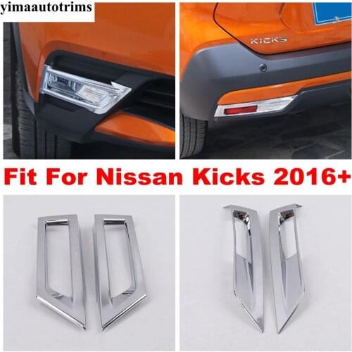 Yimaautotrims Auto Accessory Tail Rear Tailgate Fog Lamp Lights Cover Kit Trim ABS For Nissan Kicks 2016 2017 2018 2019 2020