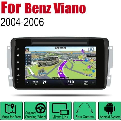 Auto Radio 2 Din Android Car DVD Player For Mercedes Benz Viano 2004 2005 2006 NTG GPS Navigation Multimedia system Stereo