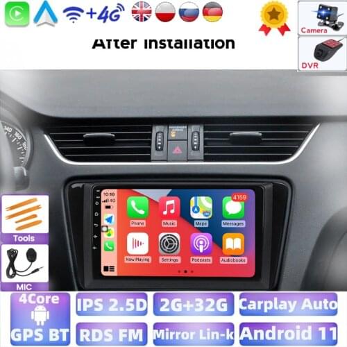 Android 2G+32G Car Radio Wifi Bluetooth SWC DVR GPS Navi Multimedia Player For SKODA Octavia (UV) 3 A7 2013 2014 2015 2016 2018
