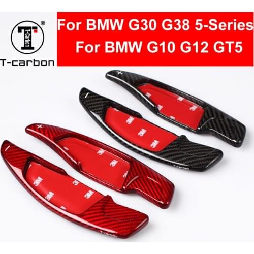 Car Styling Real Carbon Fiber Steering Wheel Shift Paddle Shifter Extension For BMW NEW 5-series G30 G38 7-series G10 G12 GT5