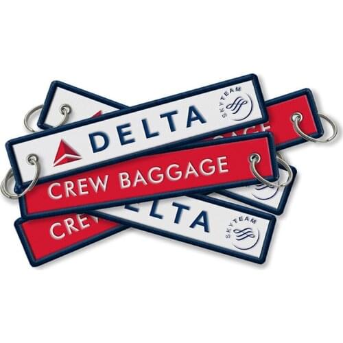 Delta Airlines Crew Baggage Tag Luggage Flag Address ID Tag
