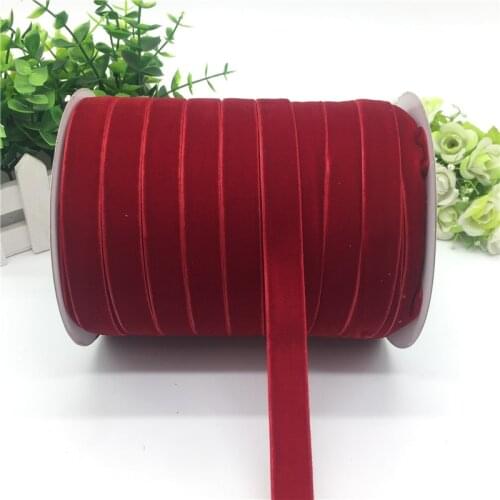 5 yds 5/8"(15mm) Velvet Ribbon Wedding Party Decoration Handmade Ribbon Gift Wrapping Hair Bowknot DIY Christmas Ribbon #Red