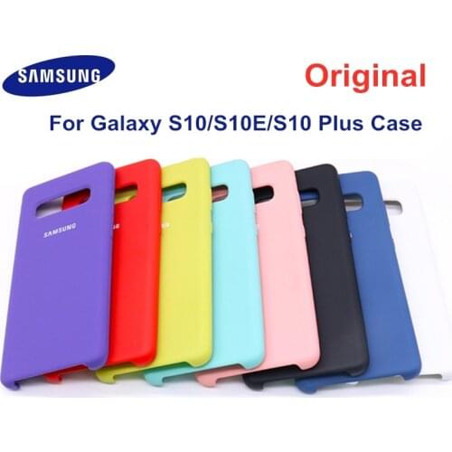 S10 Case Original Samsung Galaxy S10 Plus/S10e Silky Silicone Cover High Quality Soft-Touch Back Protective Shell S 10 + S10 E
