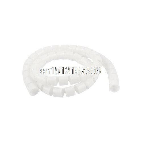 Flexible Spiral Tube Cable Wire Wrap Organizer Cord Management 1M 3Ft White
