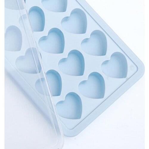 Hot Silicone Ice Mold Cold Resistant 21 Grids Heart-shaped Anti-slip Ice Mould kitchen Bar Ice Makers