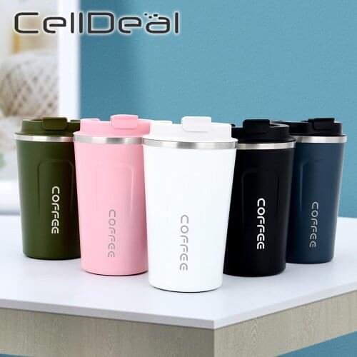 380ml/510ml Coffee Mug Multipurpose Stainless Steel Water Bottle Portable Insulated Coffee Bottle For Travel Outdoor Hiking