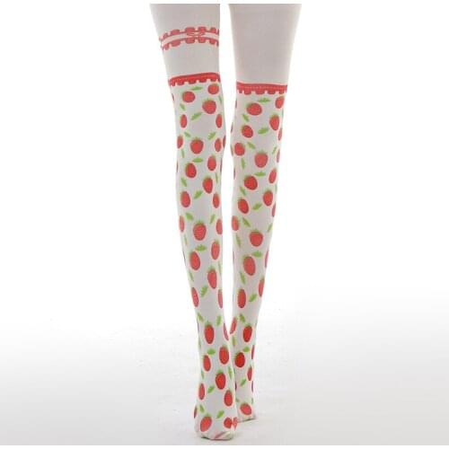 Strawberry Cosplay Printed Pantyhose
