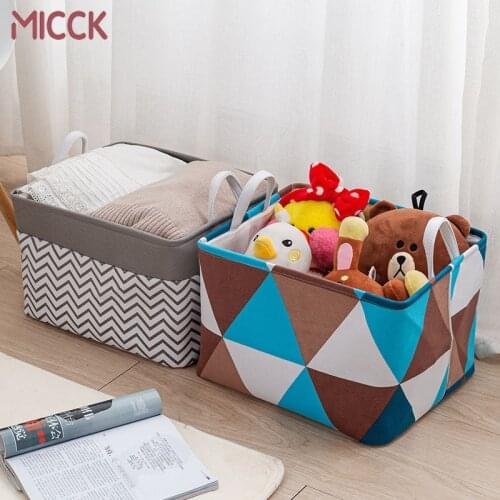 MICCK Extra Large Storage Box Dirty Clothes Hamper Foldable For Wardrobe Underwear Shirt Clothing Organizer Storage Accessories