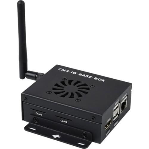 Mini-Computer Based on Raspberry Pi Compute Module 4 (NOT Included), Mini IO Board Lite Ver, Metal Case, with Cooling Fan