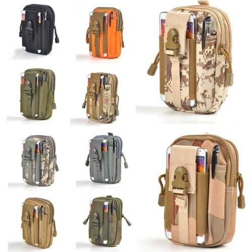 Fashion Waterproof Military Belt Waist Bags Nylon Mobile Phone Wallet Travel Pouch