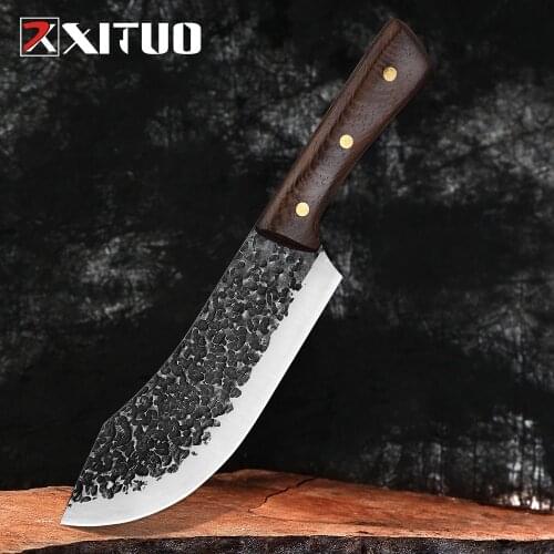 XITUO High Carbon Stainless Steel Chef Knife Slaughter Knife Kitchen Professional Cleaver Slicing Knives Handmade Butcher Knife