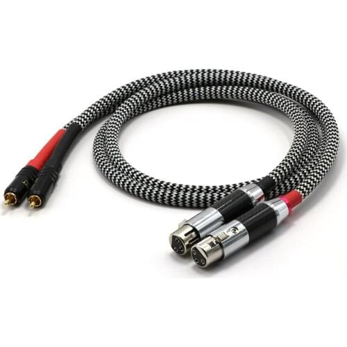 Qed Signature 5n Occ Silver Plated Rca To Carbon Fiber Xlr Balance Audio Cable
