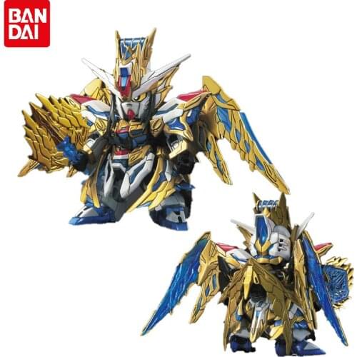 Original Bandai Gundam Anime Figure BB SD GUNDAM WORLD SANGOKU SOKETSUDEN Freedom Gundam Assembling Model Anime Action Figures