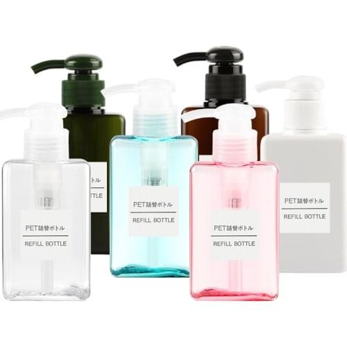 150ml X 36 square cream lotion pump plastic bottle for personal care packaging,empty 150cc shower gel dispenser bottle container