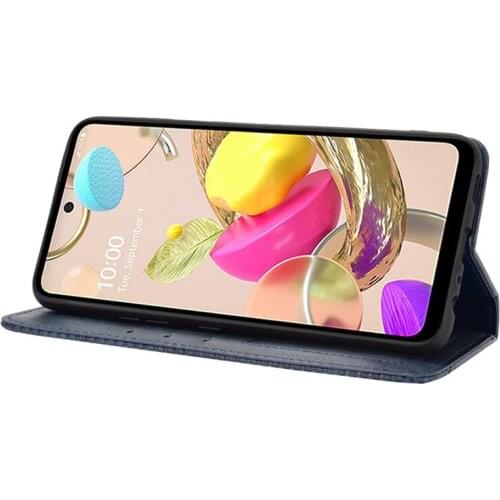 Suitable for LG K42 anti-drop magnetic card phone case LM-K420HM, LM-K420YM flip leather retro luxury wallet case