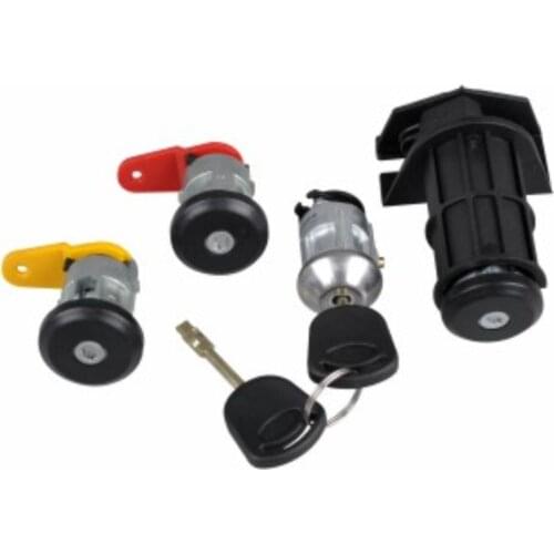 COMPLETE LOCK SET IGNITION SWITCH LEFT RIGHT DOOR LOCK TRUNK LOCK FOR FORD KA FIESTA COURIER ESCORT