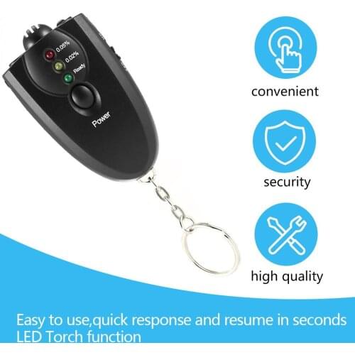 Professional Portable Keychain Design LED Alcohol Breath Tester Alcohol Analyzer Alcohol Breathalyzer
