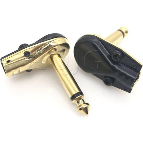 Jack 6.35mm Right Angle Mono Guitar Plug 90 Degree Elbow 6.5mm Jack Audio Microphone Amplifier Connector