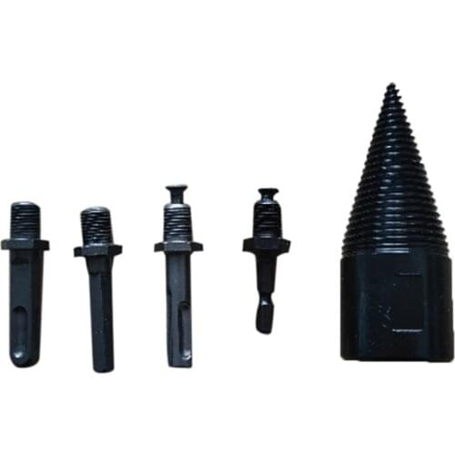 42mm Firewood Splitter Machine Drill Bit Shank Wood Splitting Cone Reamer Punch Driver Bits Woodworking Tools