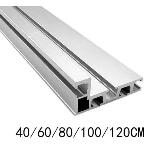 Aluminium Profile Fence 75mm Height Chute T-Tracks Sliding Brackets Miter Gauge Backer Woodworking Tool