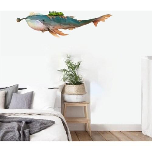 Three Ratels QC385 Ancient whale Fairy tale decoration wall stickers for childrens places home decoration