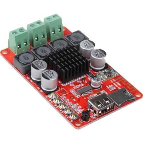 TZT TPA3116 2*50W Bluetooth Receiver Amplifier Board+Remote Control TF Card U Disk Player