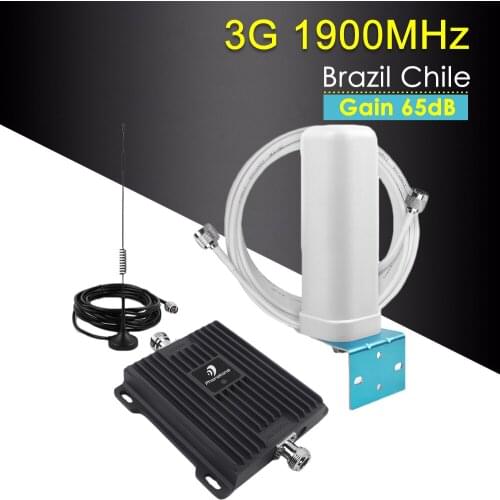 Cell Phone Signal Amplifier 3G Booster 1900MHz Mobile Signal Repeater GSM Amplifier Cellphone Antenna Signal Booster 65dB Set
