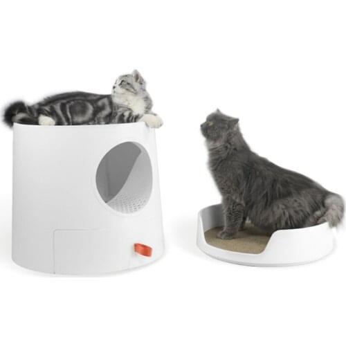 Upper and lower double-layer design Castle cat litter basin intensive design space-saving fully enclosed large cat toilet large