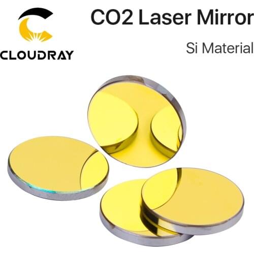 Cloudray High Quality Si Reflective Mirror D19.05 20 25 30 38.1mm Coated Gold for CO2 Laser Engraving Cutting Machine